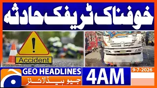 traffic accident 4 am headlines geo news 9 july 2026 