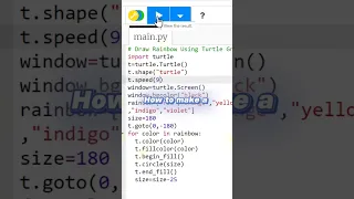 Rainbow using turtle graphic