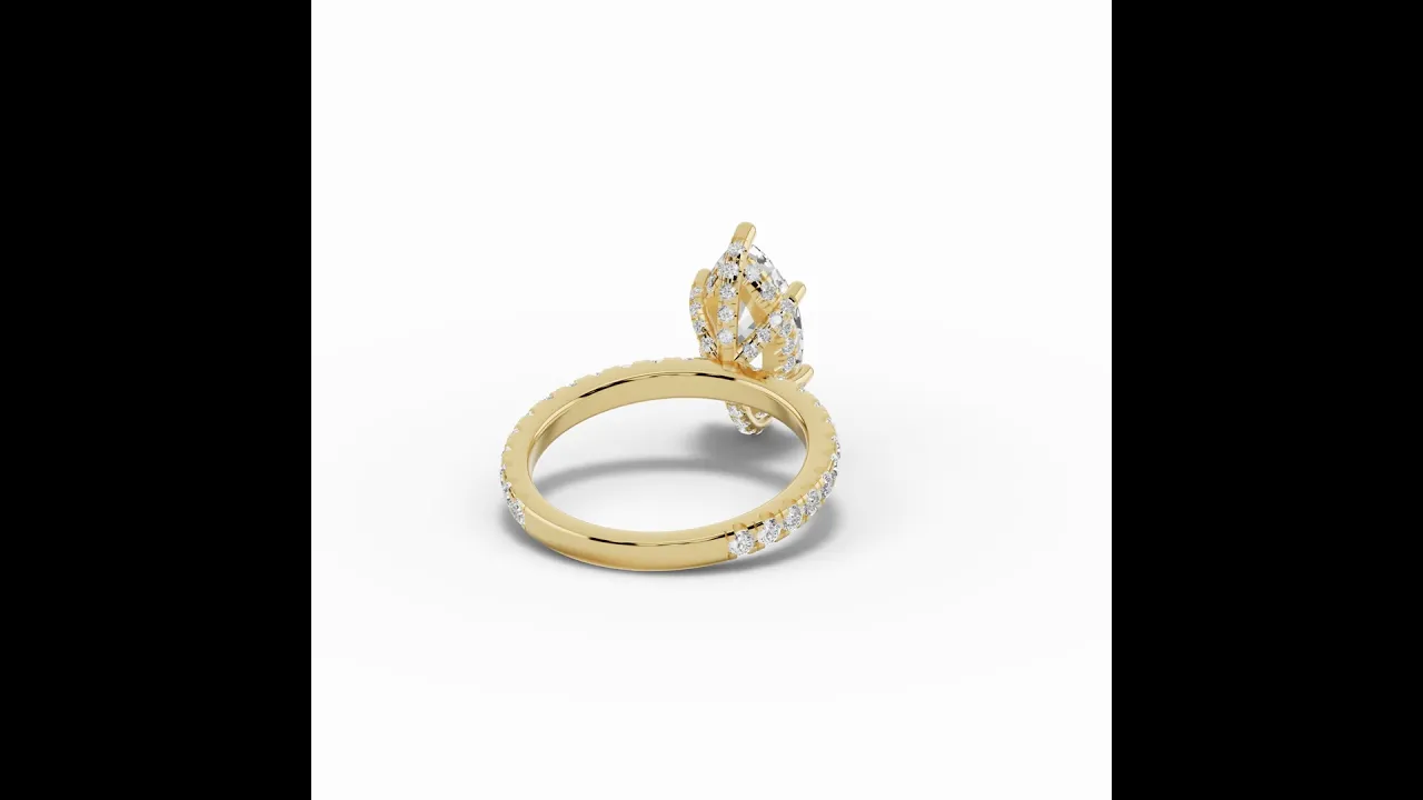 Marquise Coronet Diamond Crown Engagement Ring