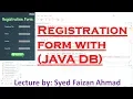 How To Create Registration Form With DataBase Connectivity Using Java in Netbeans Hindi Urdu