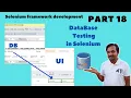 Part 18 Database Testing in Selenium - Step-by-Step Guide for Selenium Automation Framework