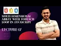 Multi-dimensional Array with foreach loop in javascript Complete Lecture with Example in