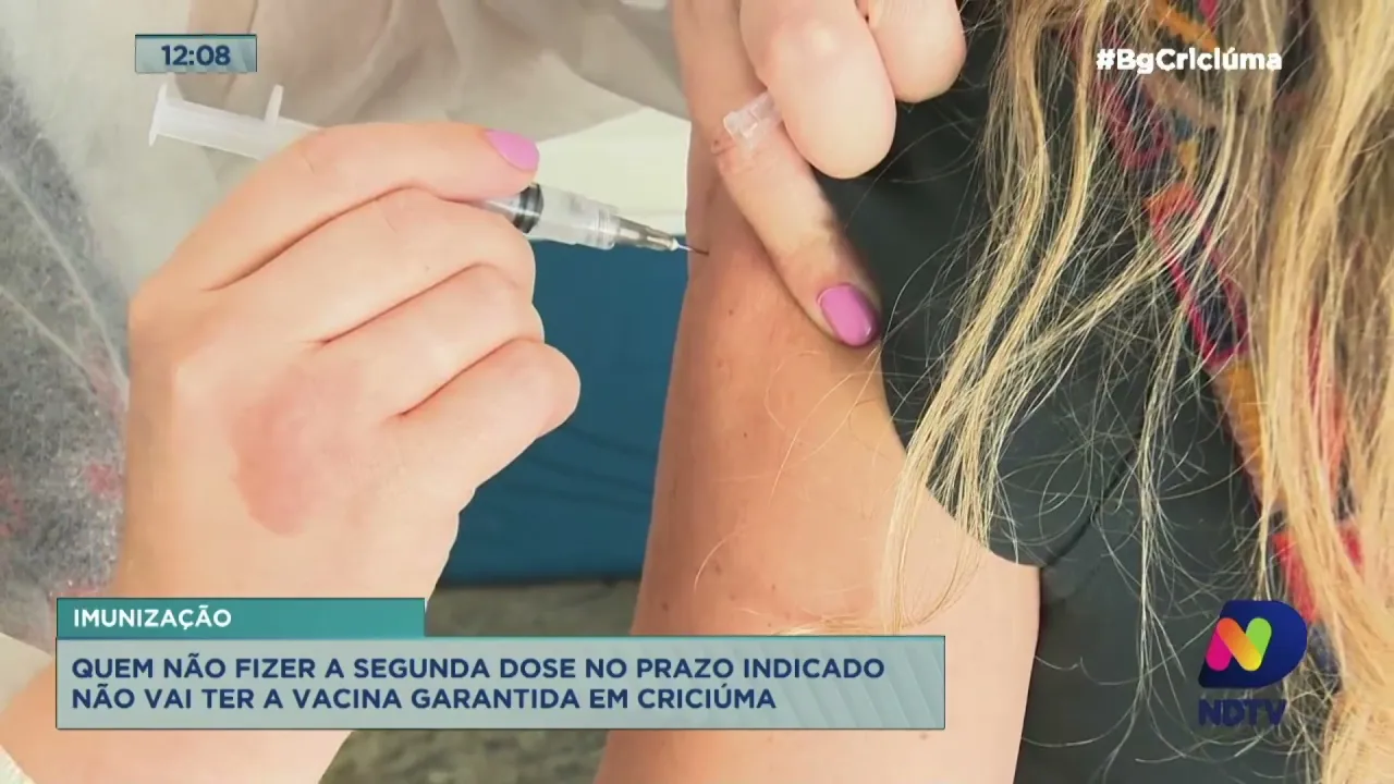 Covid-19: quem não fizer a segunda dose no prazo indicado não vai ter a vacina garantida em Criciúma