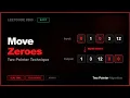 LeetCode 75 Move Zeroes Python Solution