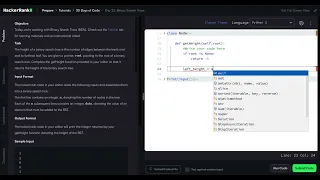 HackerRank Python 30 Days of Code - Day 22 Binary Search Trees