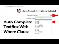 Autocomplete Textbox in Asp net c with Where Clause