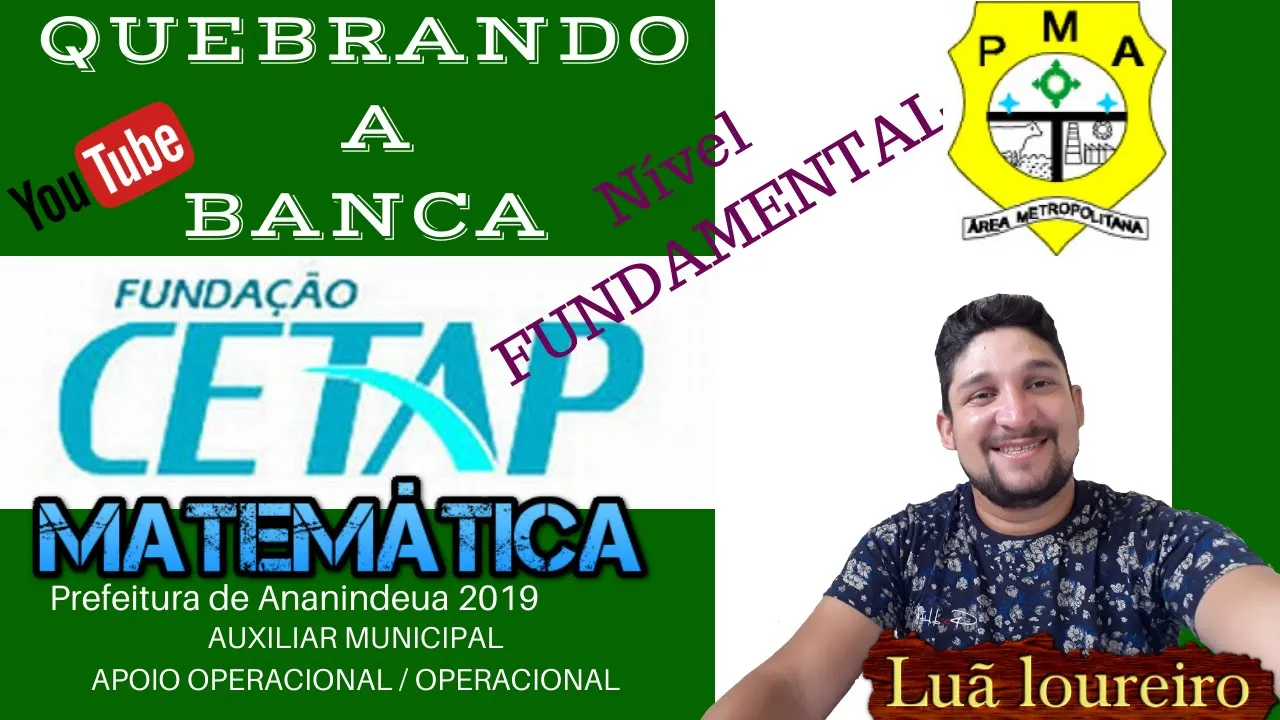 Concurso Pref. De Ananindeua 2021 | 20 QUESTÕES | so matemática | fundamental | banca cetap|