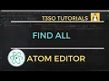 How to Find All Atom Editor - Keyboard Shortcuts