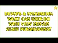 DevOps SysAdmins What can user do with VIEW SERVER STATE permissions