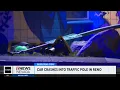 Car crashes into traffic pole in Reno early Friday morning