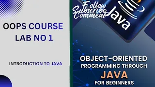 OOP in Java Lab 01 Introduction to Java Object-Oriented Programming NetBeans Setup