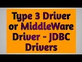Type 3 Driver or MiddleWare Driver - JDBC drivers Java