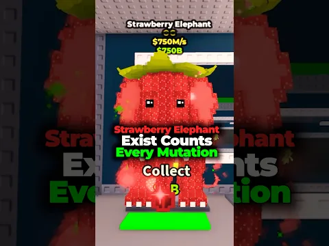 Strawberry Elephant Exist Counts in Steal a Brainrot #roblox #stealabrainrot #strawberry