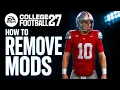 How To Un-Mod College Football 27
