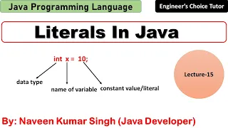 Literals in Java Java Programming Language Java