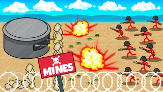 Download Defending My NEW Machine Gun Bunkers With Landmines in Stickman Trenches! MP3