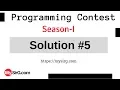 Programming Contest Season-1 Solution-5 MySirG com