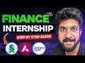 How to get finance internships Step by step guide