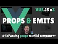 Props and Emit Events in Vue js version 3 composition API