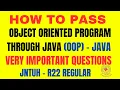 OOPS THROUGH JAVA-JAVA PROGRAMMING IMPORTANT QUESTIONS AND CONCEPTS
