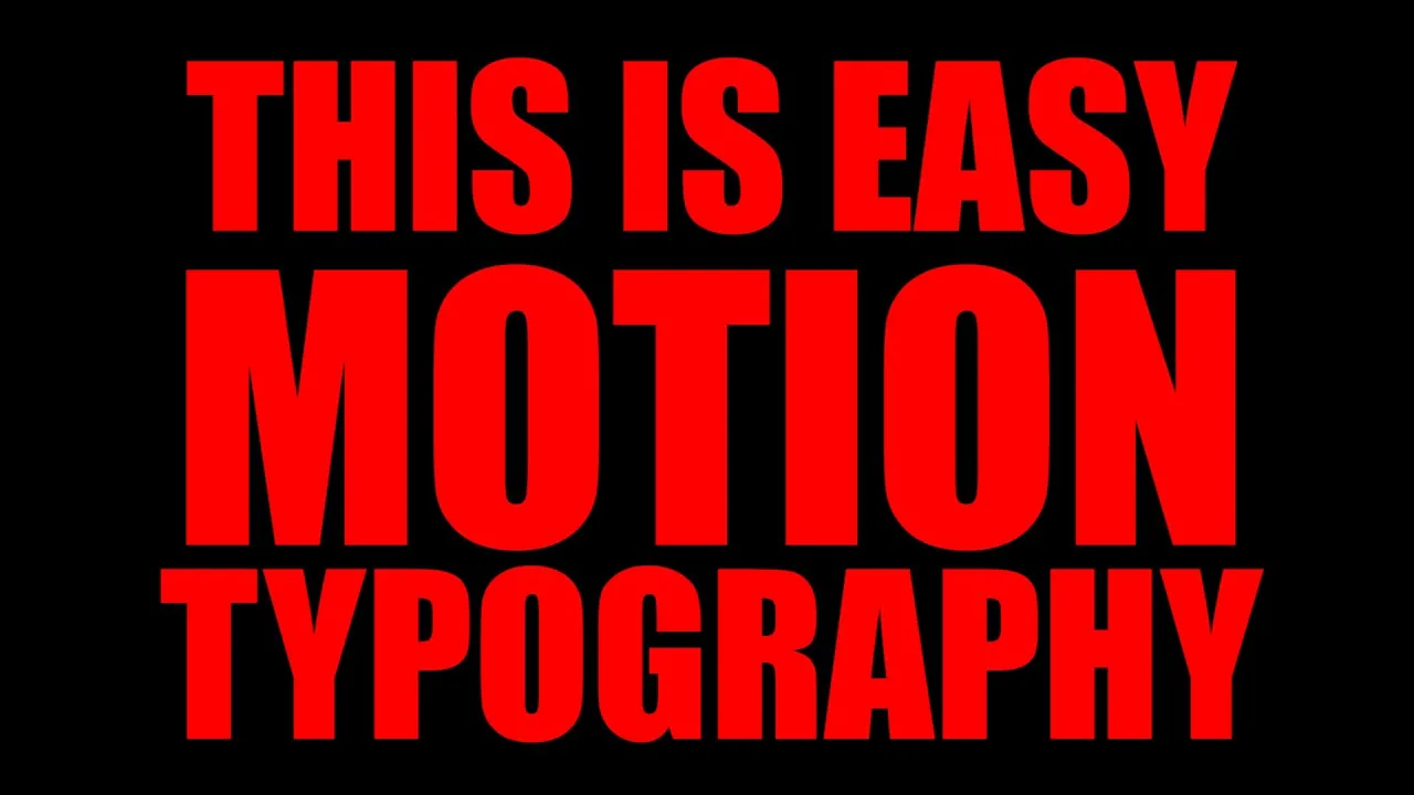 Motion Kinetic Typography With Adobe Premiere