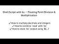 Shell Script with bc Division Multiplication