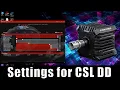 Settings for the CSL DD in iRacing and where to download drivers