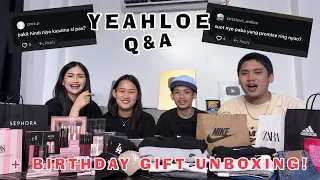 UNBOXING YEAHLOE BIRTHDAY GIFTS + Q&A! (KILIG MOMENTS!) 