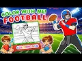 Color with Me Football Pages for Kids Adults Easy and Fun Coloring by ColoringHub