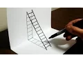 Download Lagu How to Draw a 3D Ladder - Trick Art For Kids