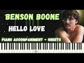 Download Lagu Benson Boone - Hello Love Piano Tutorial + lyrics (on captions) + Sheets