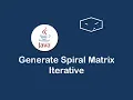 generate spiral matrix iterative in java