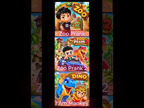 Zoo Prank 1 VS Zoo Prank 2 VS I Am Dino #gamevsgame