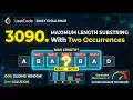 LeetCode Daily Problem 3010 Maximum Length Substring With Two Occurrences generate for this