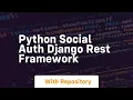 python social auth django rest framework