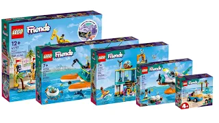 All LEGO Friends Sea Rescue / Beach Sets Summer 2023 Compilation/Collection Speed Build