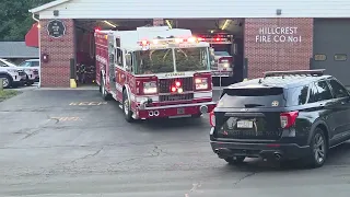Haverstraw 51-B1 driving by Hillcrest 6-Tower 6-tanker 6-1 6-Squad returning 26