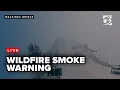 LIVE Mackinac Bridge hazy conditions from Canadian wildfire smoke