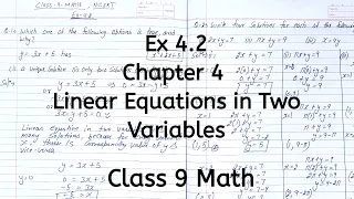 Ex 4.2, Full Exercise, Chapter 4, Linear Equations in Two Variables, Class 9 Math, Ncert