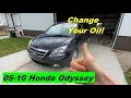 How to Change Oil Honda Odyssey 05 06 07 08 09 10 2005 2006 2007 2008 2009 2010 DIY Oil Change