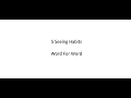 5 Seeing Habits