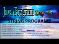 Java Program Day - 17 String Programs