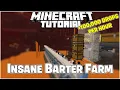 Insane Piglin Barter Farm - Minecraft Bedrock 1 21 Tutorial