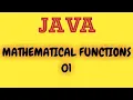 MATHEMATICAL FUNCTIONS 01 in Java Java programming Indo computers HINDI
