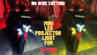 Download Mini LED Projector light for Ntorq | No wire cutting| full detailed installation video | #ntorq MP3