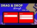 How to Create Drag Drop Using HTML CSS and JAVASCRIPT