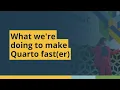 Lagu What we're doing to make Quarto fast(er) (Carlos Scheidegger, Posit) | posit::conf(2025)