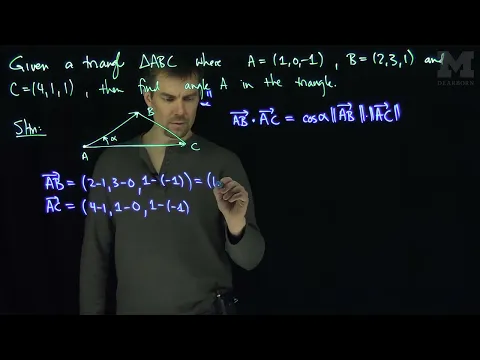 Download MP3 Finding the Angle in a Triangle with Dot Products