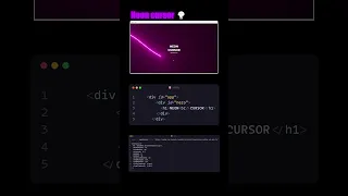 NEON CURSOR HTML CSS JS