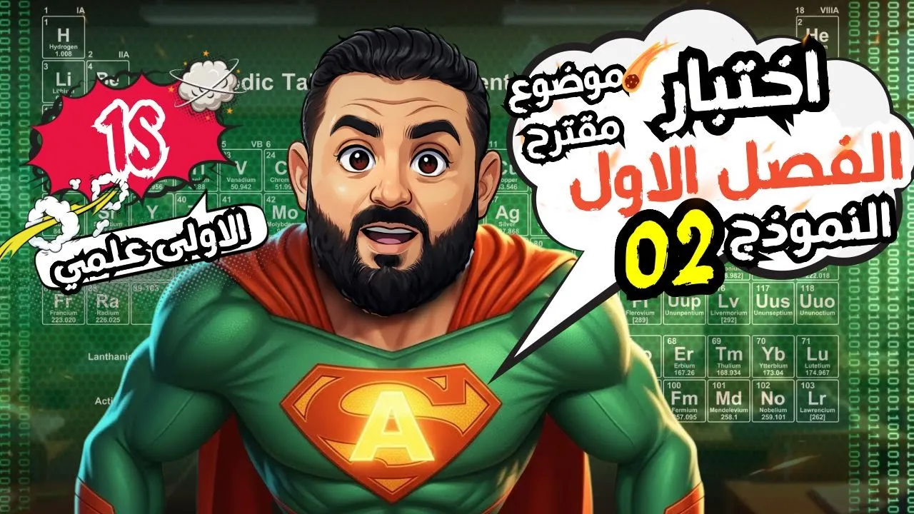 تحضير اختبار الفصل الأول 01 ثانوي II الموضوع 02
